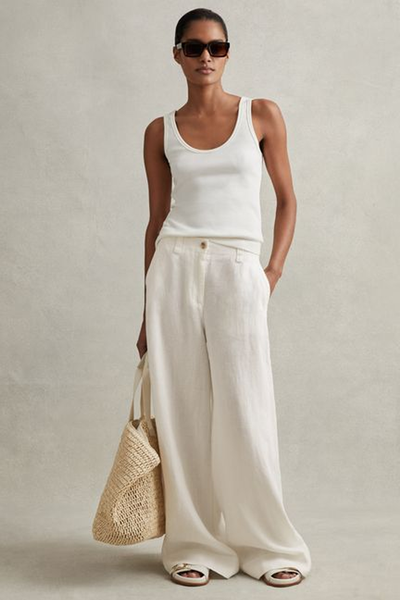 Demi Linen Trousers  from Reiss 