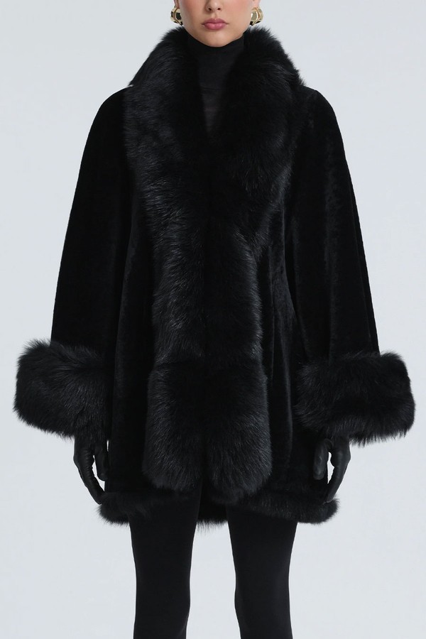 Sima Midi Chic Shearling Coat