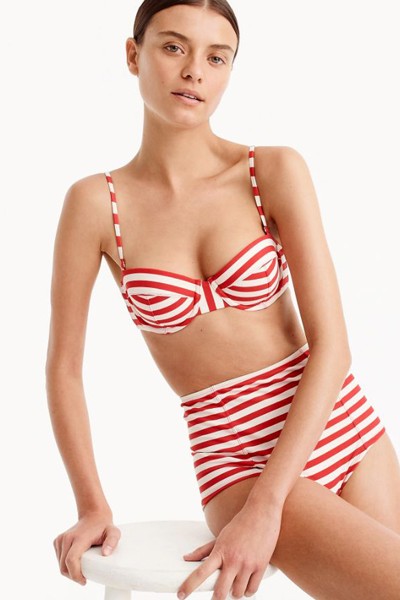 Underwire Bikini Top In Classic Stripe