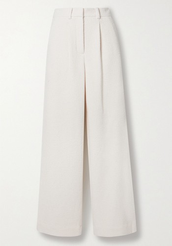 Stretch-Bouclé Wide-Leg Pants from Jason Wu