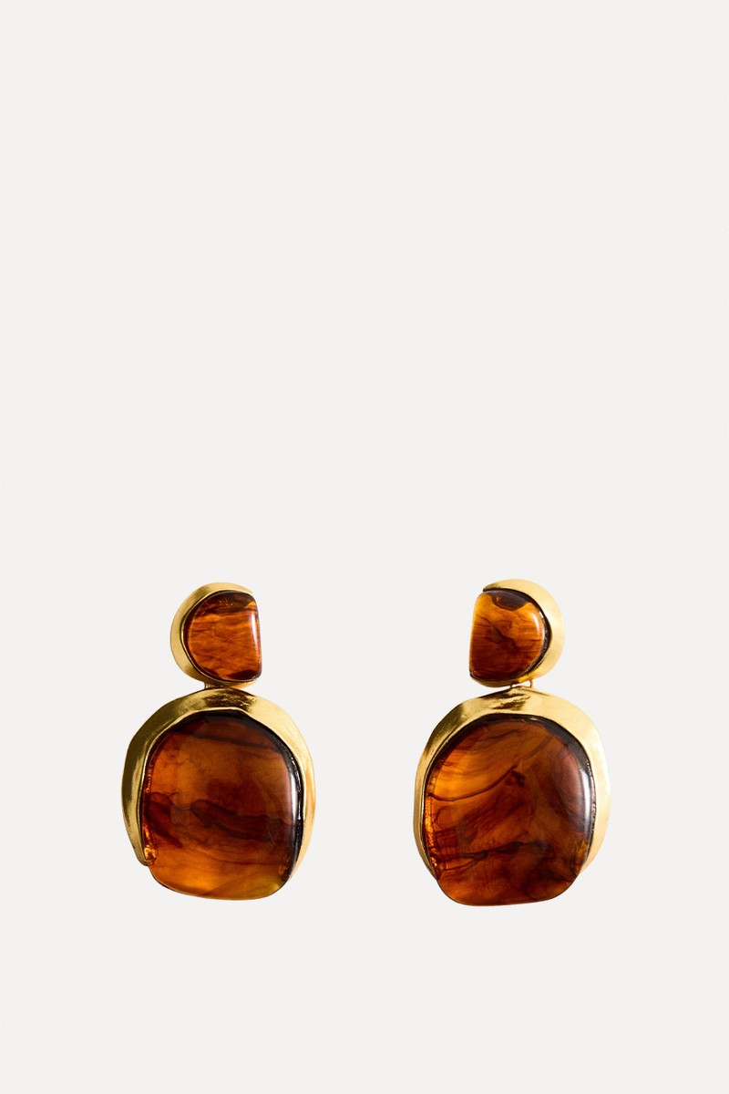 Resin Pendant Earrings from Mango