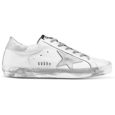 Superstar Distressed Leather Sneakers from Golden Goose Deluxe Brand