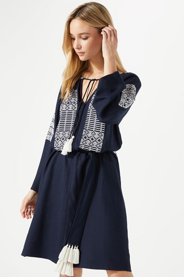 Embroidered Kaftan Dress