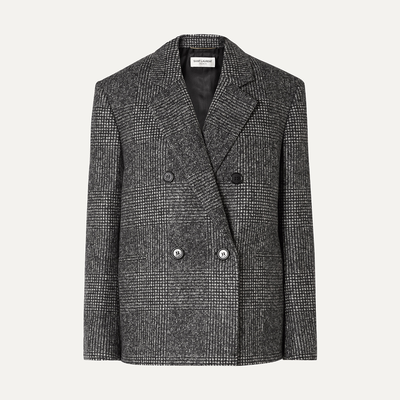 Checked Wool-Blend Blazer from Saint Laurent