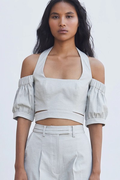 Linen Crop Top