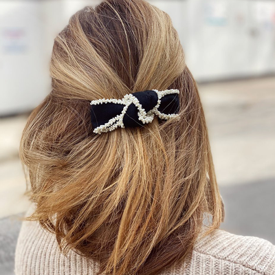 Grosgrain Bow With Cream Beading Edge from Born In The Sun 