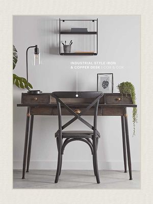 Industrial Style Iron & Copper Desk, £209.99