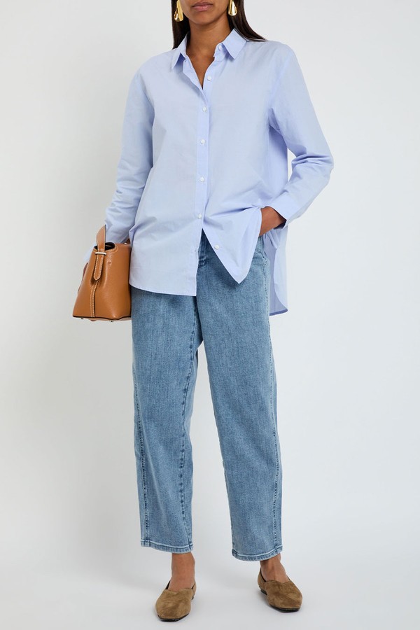 Fine-Striped Cotton Shirt from Eileen Fisher