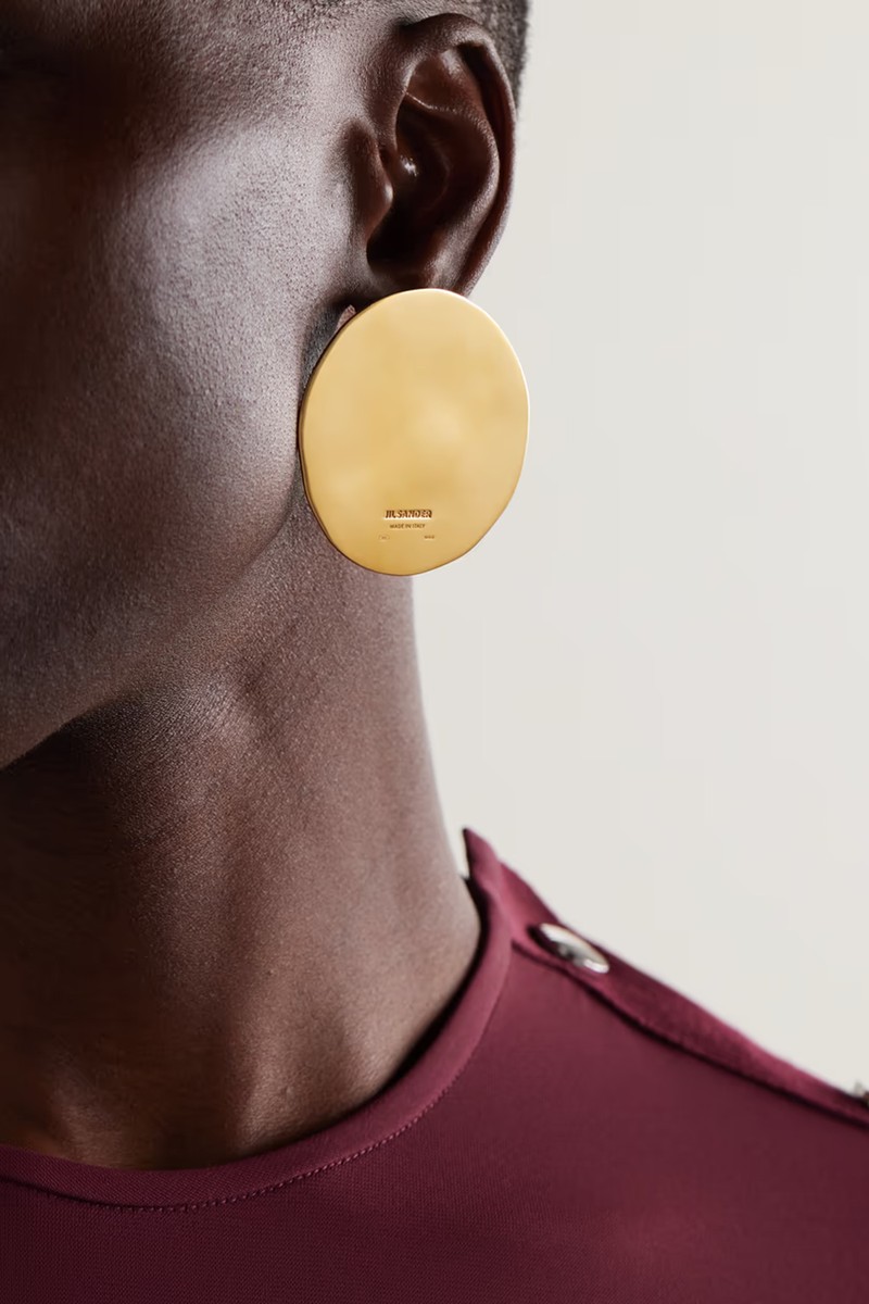 Gold Vermeil Earrings from Jil Sander