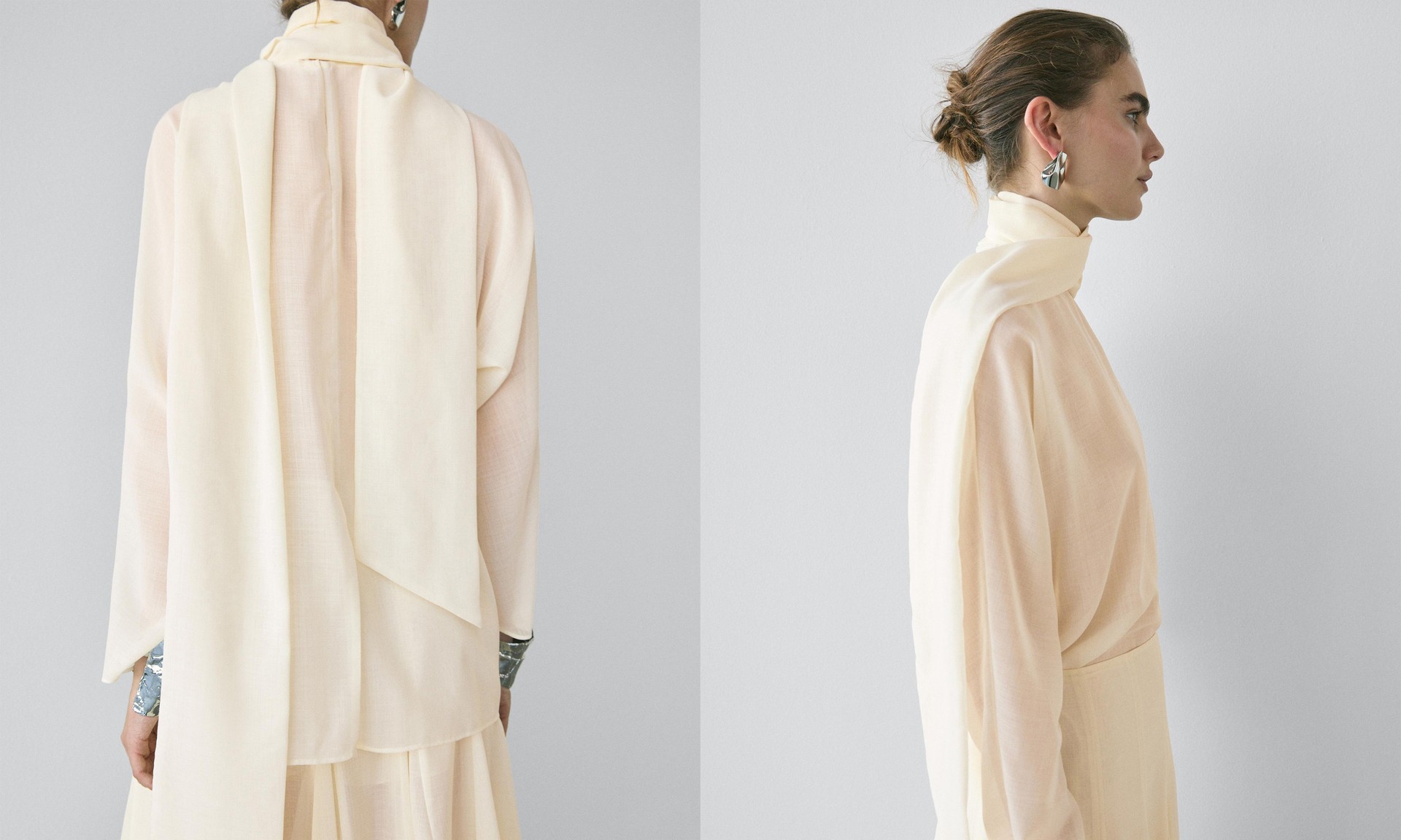 Flowing Blouse With Tie Detail