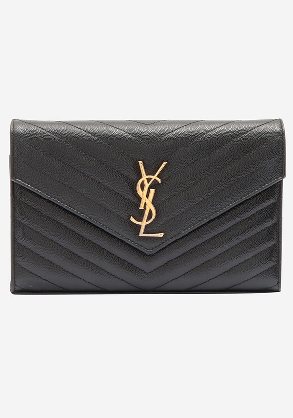 Paris Monogram Leather Chain Wallet from Saint Laurent