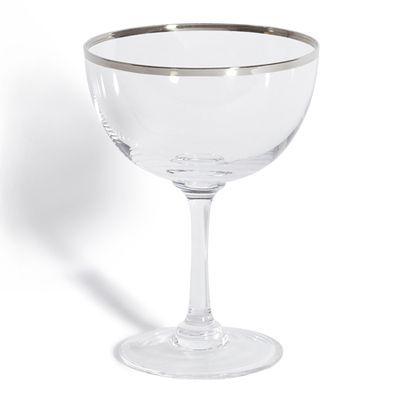 Eltham Silver Rimmed Champagne Coupes from Soho Home