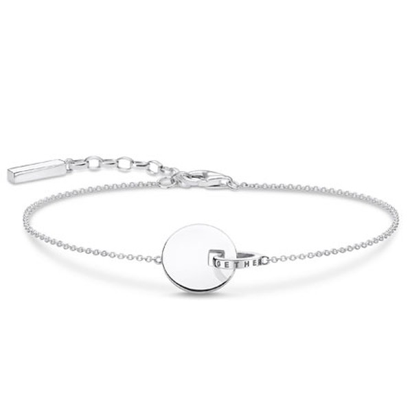 Bracelet Together Coin With Silver Coloured RIng
