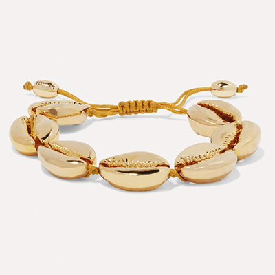 Large Puka Gold-Plated & Shell Bracelet from Tohum