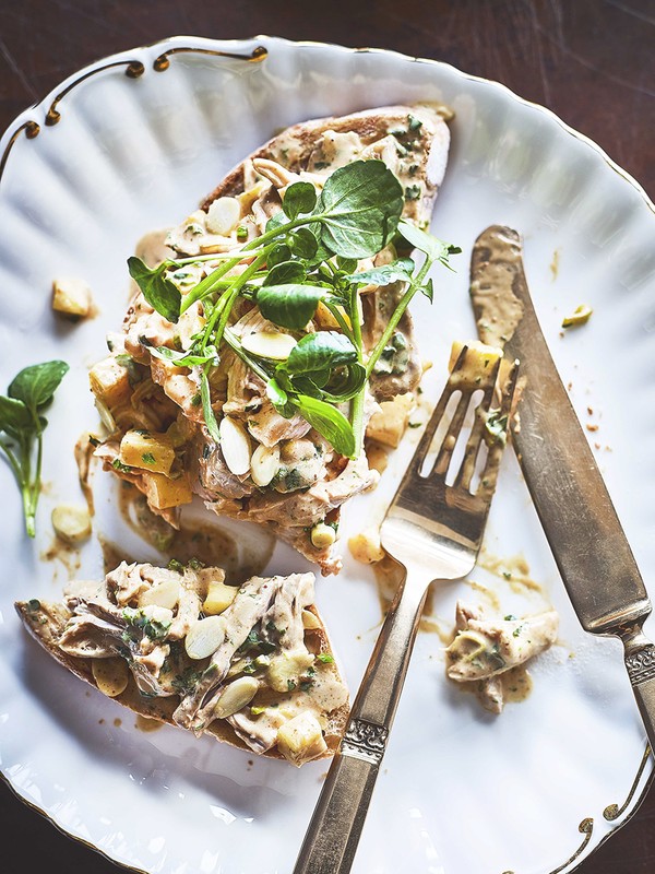 Coronation Chicken Open Sandwich