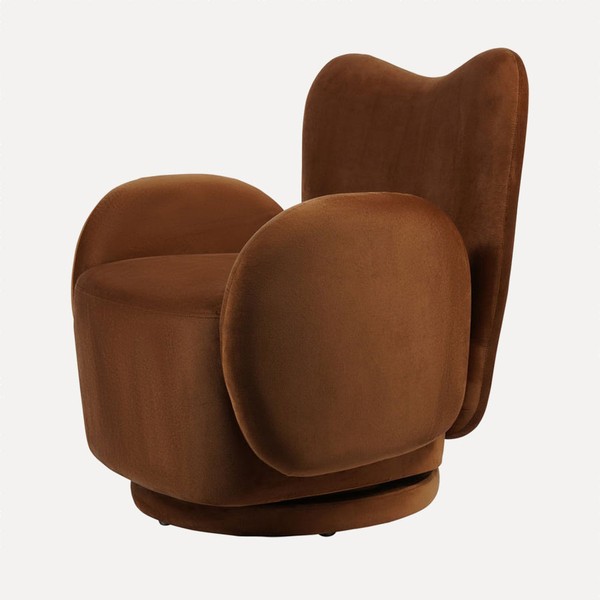 Bingham Velvet Swivel Chair from Libra 