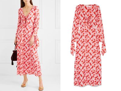 Sonia Floral Crepe de Chine Midi Dress from Borgo De Nor