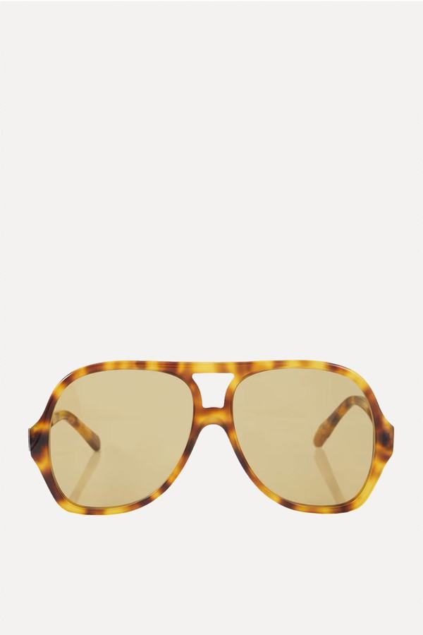 Logo Flat-Top Sunglasses from Chloé