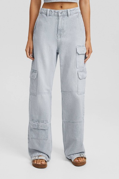 Striped Cargo Jeans from Bershka