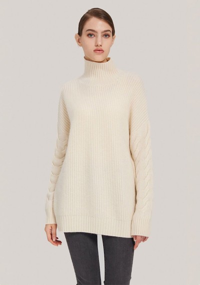 Oversized Cashmere Turtleneck Sweater from Gentle Herd