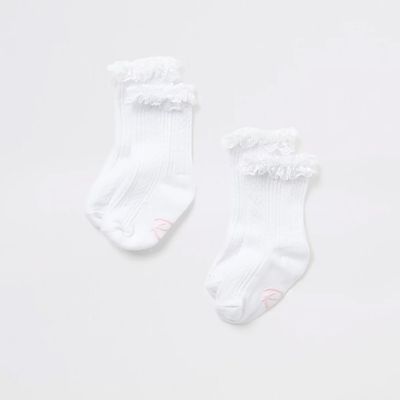 White Lace Frill Socks