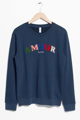 Embroidered Fleece Sweatshirt from & Other Stories