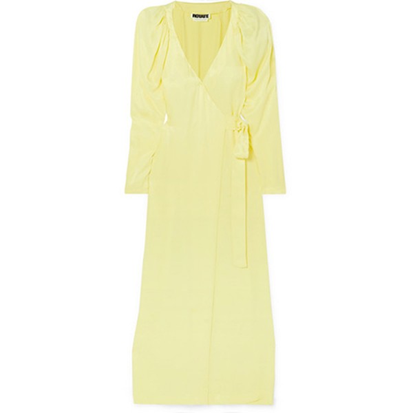 Satin Wrap Maxi Dress
