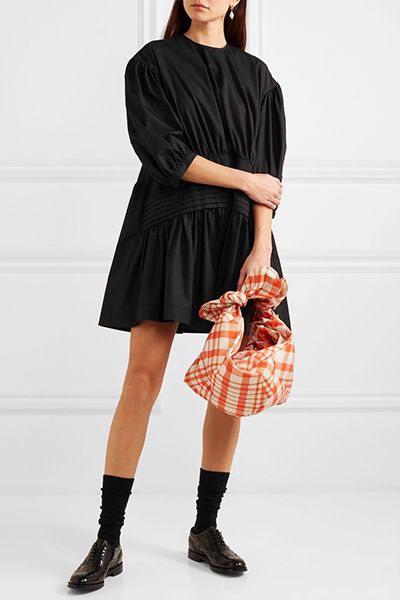 Pintucked Cotton-Poplin Mini Dress from Simone Rocha