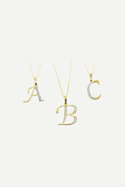 Diamond Initial Necklace