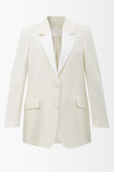 Bianca Single-Breasted Wool-Blend Blazer from Racil