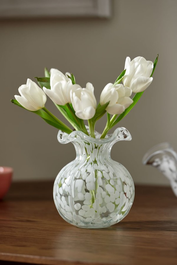 Clear Confetti Glass Vase from Nina Campbell