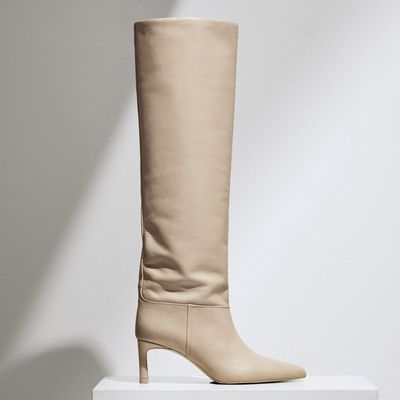 Limited Edition High-Heel Leather Boots from Massimo Dutti