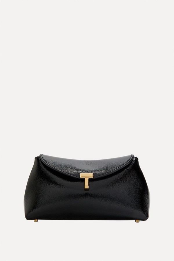 T-Lock Mini Patent Leather Clutch from TOTEME