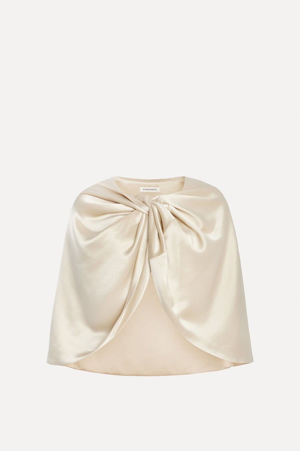 Pinlos Twisted Satin Cape from By Malene Birger