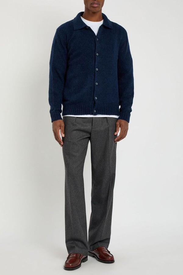 Lee Merino Wool-Blend Polo Cardigan from NN07