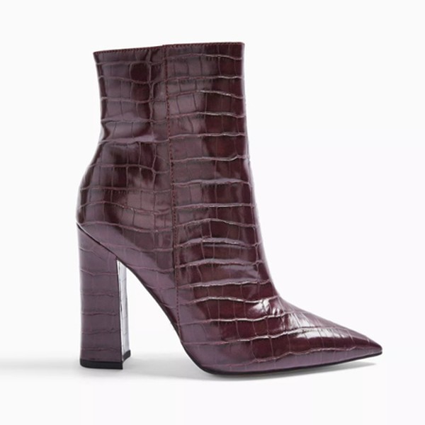 Burgundy Point Boots