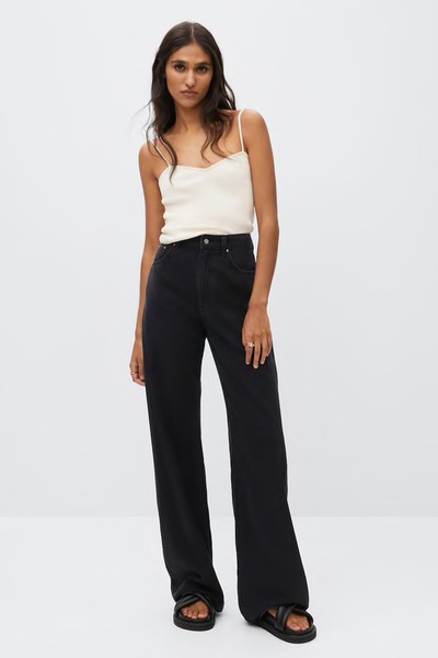 High-Waist Wide-Leg Jeans