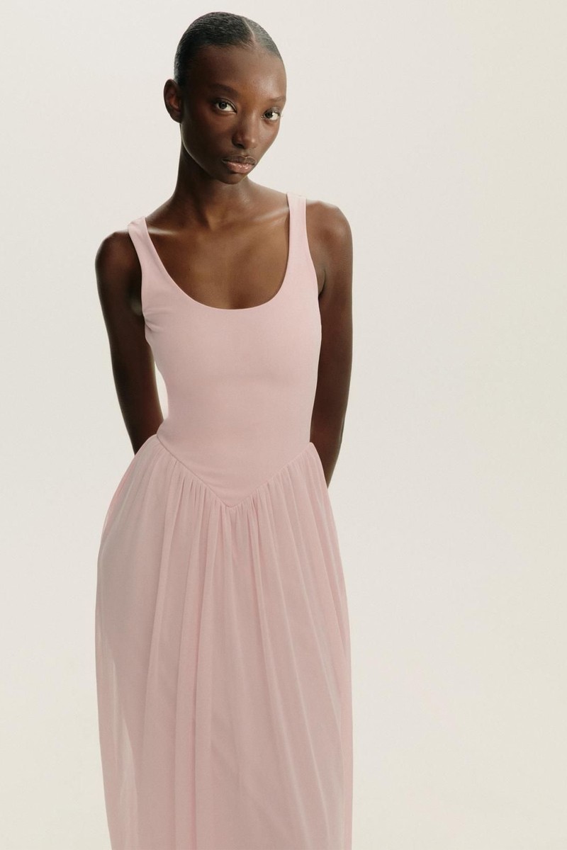 Contrast Tulle Dress from Zara