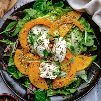 Roasted Squash & Mozzarella Salad