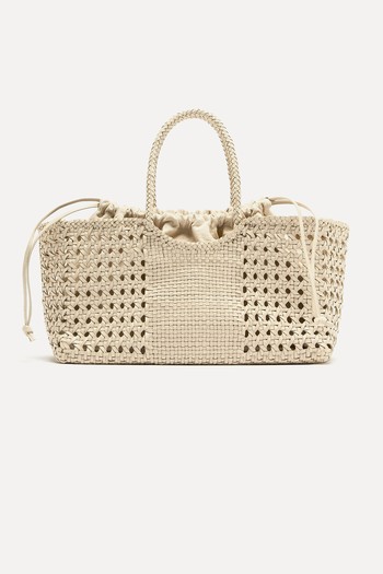 Woven Leather City Bag