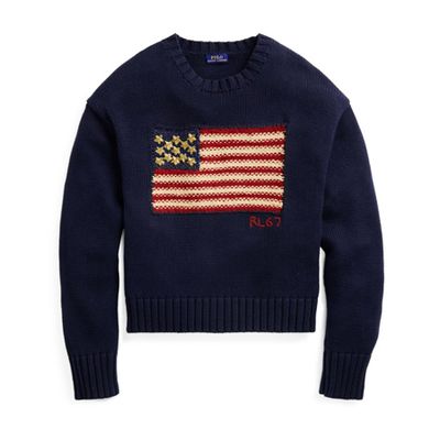 Beaded Flag Cotton Jumper