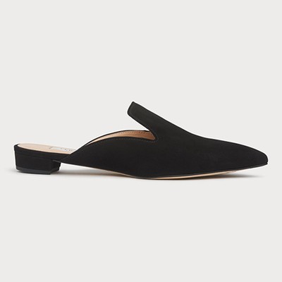 Black Suede Slipper Mules from L.K. Bennet