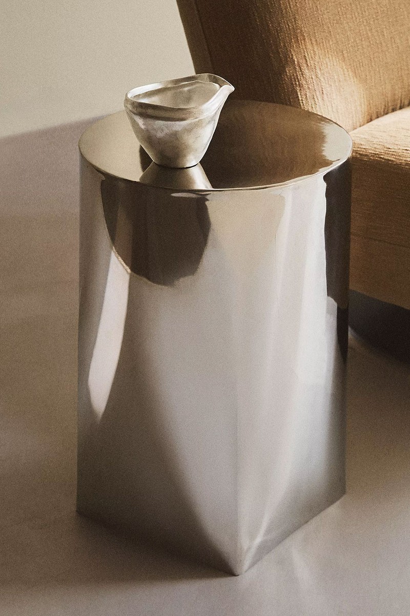 Stainless Steel Side Table from Zara Home