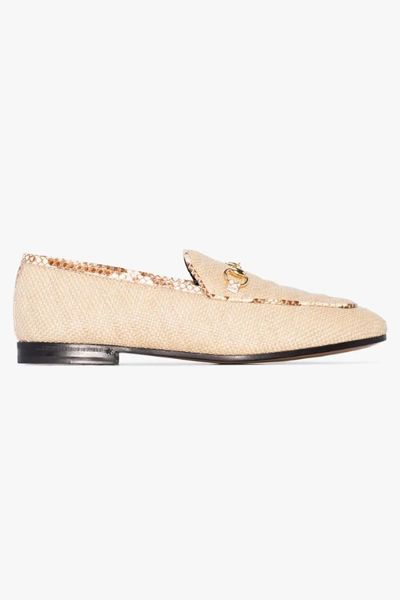 Jordaan Chevron Raffia Loafer from Gucci