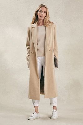 Long Pale Camel Coat from The White Company