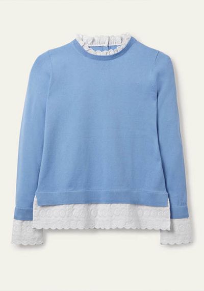Lauderdale Cotton Frill Jumper from Boden