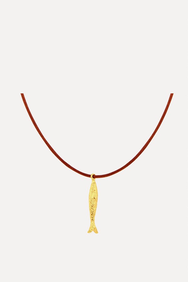 Molten Fish & Cord Adjustable Necklace from Orelia