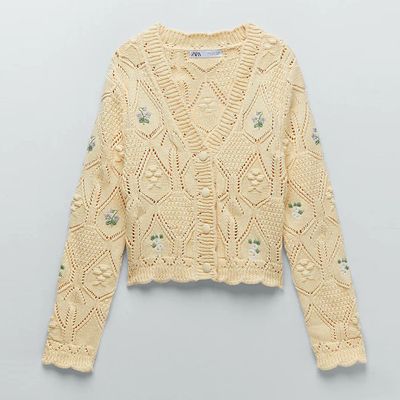 Floral Knit Cardigan from Zara