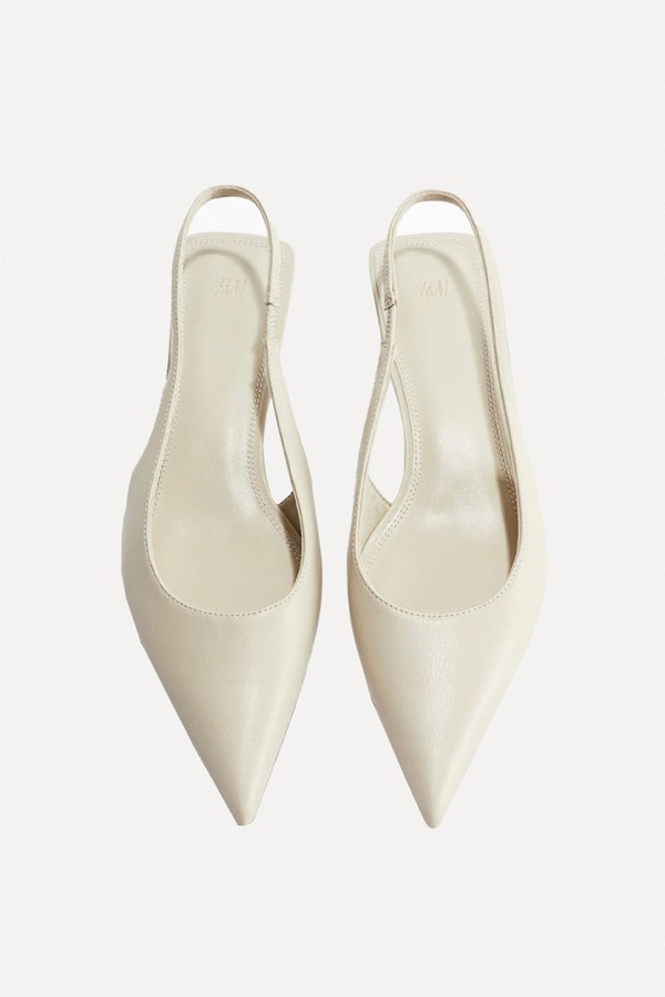 Kitten-Heeled Pointed Slingbacks from H&M
