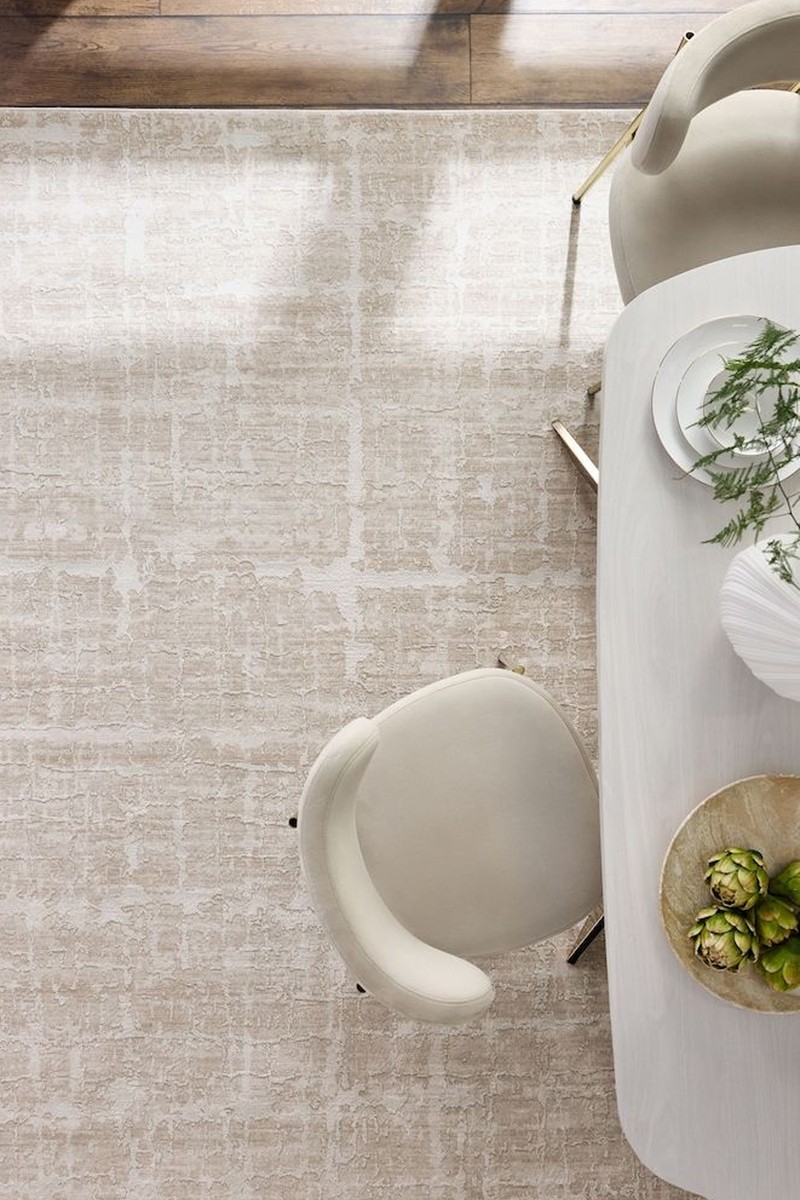 Light Natural Aria Abstract Rug